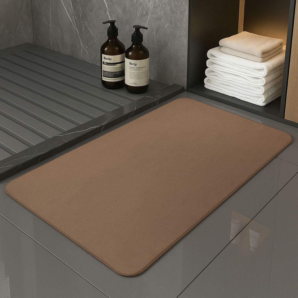 Tapis de Bain Antidérapant Ultra-Absorbant – Diatomite™